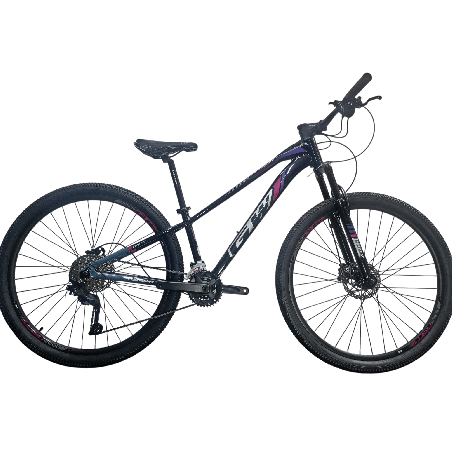 Bicicleta GW Jaguar Negra Roca y Violeta