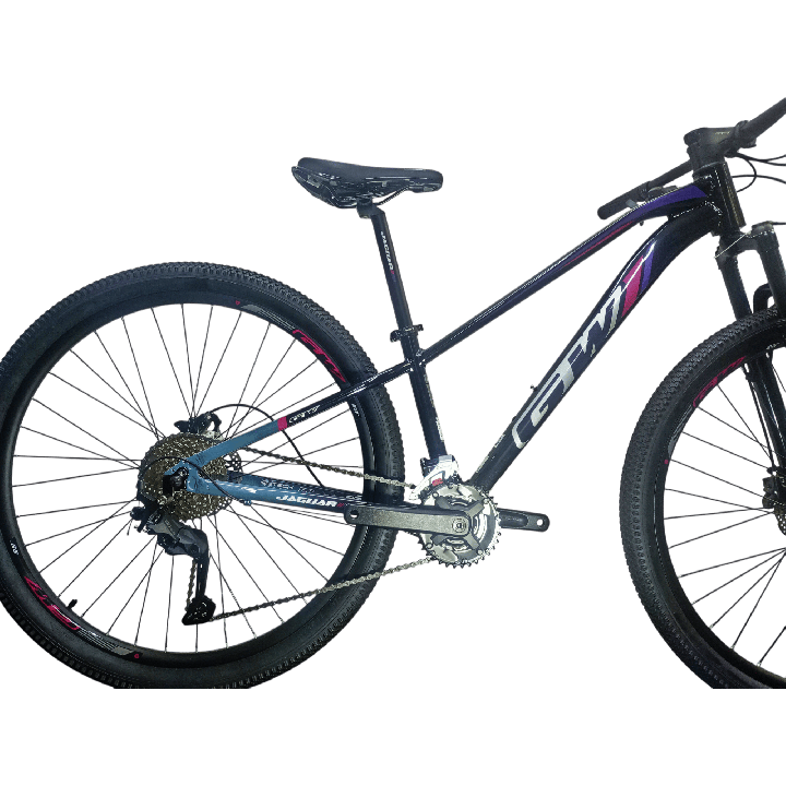 Bicicleta GW Jaguar Negra Roca y Violeta